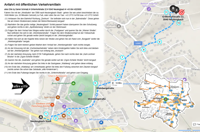 Anfahrt mit öffentlichen Verkehrsmitteln